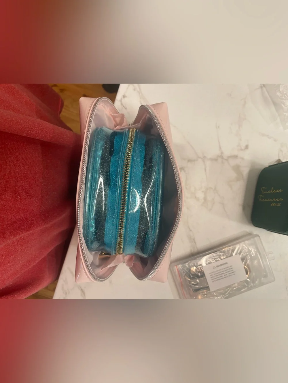 Kylie Cosmetics Blush Pink Glossy Makeup Bag